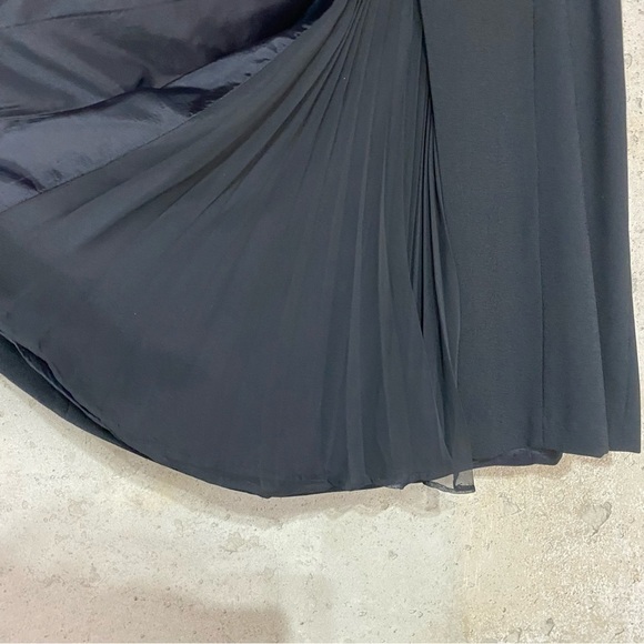 Vintage 90s Morton Myles black sleeveless mini flirty dress 6 small - Picture 5 of 8